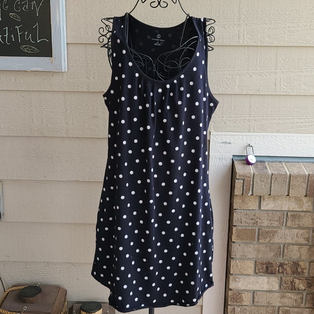 Lands'End black & white dress
